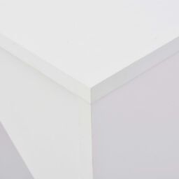 Berkfield Home Bar Table with Moveable Shelf White 138x39x110 cm - Size: 138 x 39 x 110 cm - thumbnail 5