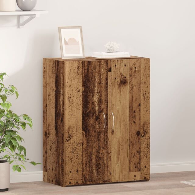 Berkfield Home Office Cabinet Old Wood 60 x 32 x 77.5 cm - Engineered Wood in Brown - image 1