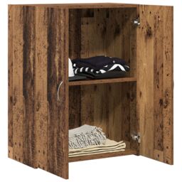 Berkfield Home Office Cabinet Old Wood 60 x 32 x 77.5 cm - Engineered Wood in Brown - thumbnail 3