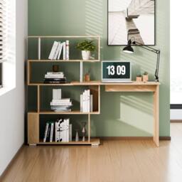 KORVIXA Office Desk Computer Corner Desk L-Shaped in Natural - Size: 100 cm - thumbnail 3