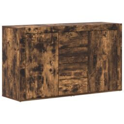 Berkfield Home Sideboard Smoked oak Engineered wood 120 x 36 x 69 cm Sideboard in Brown - thumbnail 2