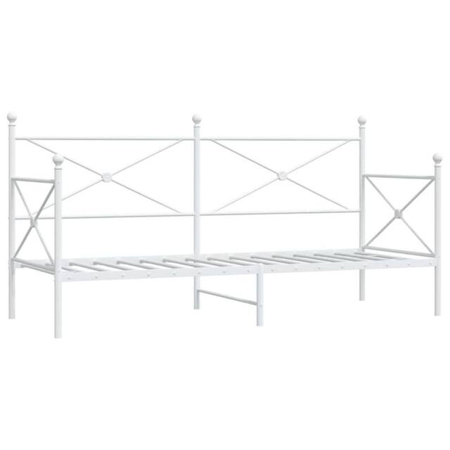 Berkfield Home Day Bed without Mattress White 90x200 cm Steel - image 1