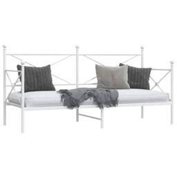 Berkfield Home Day Bed without Mattress White 90x200 cm Steel - thumbnail 4