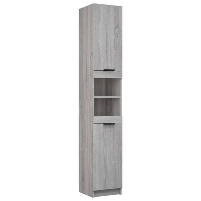 Berkfield Home Bathroom Cabinet Grey Sonoma 32x34x188.5 cm Engineered Wood - image 1