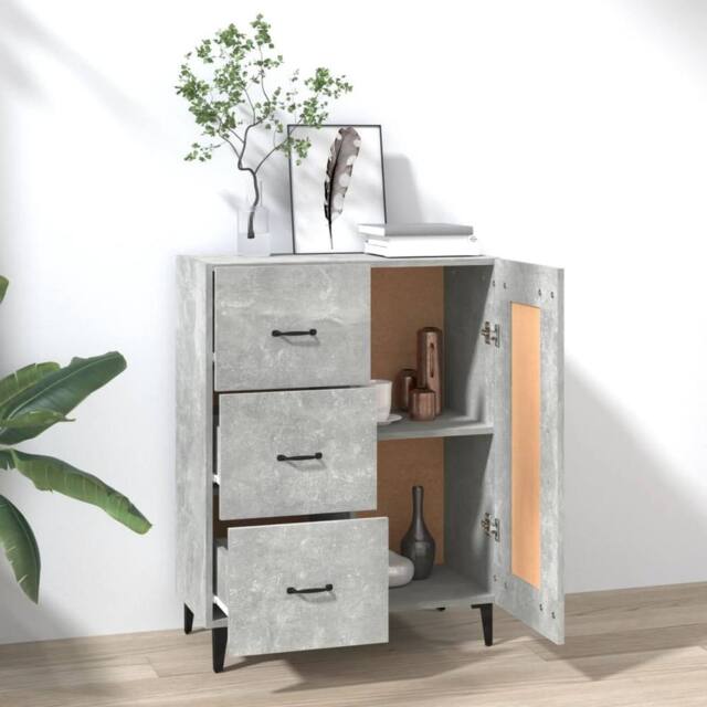 Berkfield Home Sideboard Concrete Grey 69.5x34x90 cm Engineered Wood - image 1