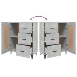 Berkfield Home Sideboard Concrete Grey 69.5x34x90 cm Engineered Wood - thumbnail 9