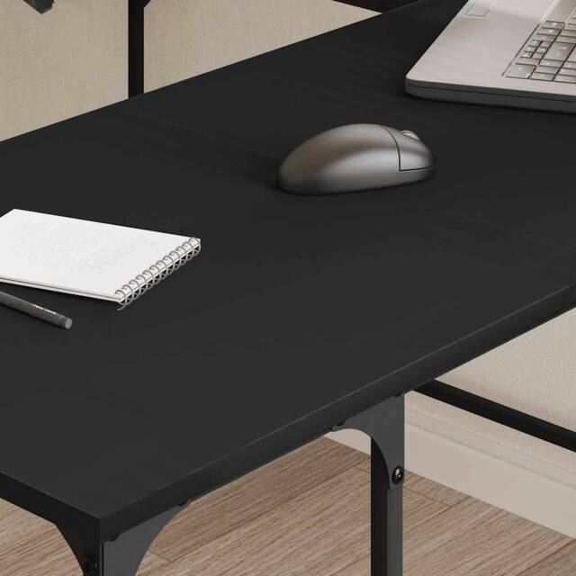 Berkfield Home Decorative Desk Black 139x139x75 cm Engineered Wood - Size: 139 x 139 x 75 cm - image 1