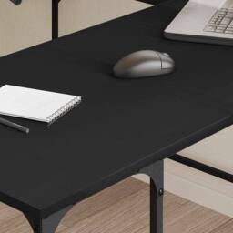 Berkfield Home Decorative Desk Black 139x139x75 cm Engineered Wood - Size: 139 x 139 x 75 cm - thumbnail 1
