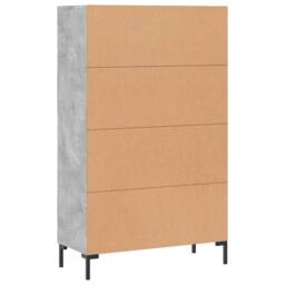 Berkfield Home Highboard Concrete Grey 69.5x31x115 cm Engineered Wood - thumbnail 8