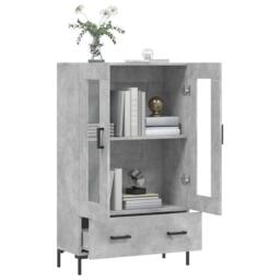 Berkfield Home Highboard Concrete Grey 69.5x31x115 cm Engineered Wood - thumbnail 4