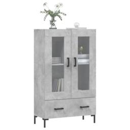 Berkfield Home Highboard Concrete Grey 69.5x31x115 cm Engineered Wood - thumbnail 1