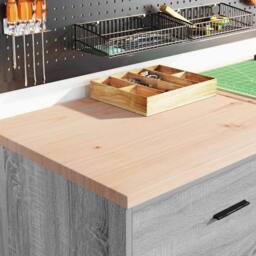 Berkfield Home Durable Garage Storage Cabinet Grey Sonoma 60x51x85 cm Solid Wood Pine - Size: 60 x 51 x 85 cm - thumbnail 1