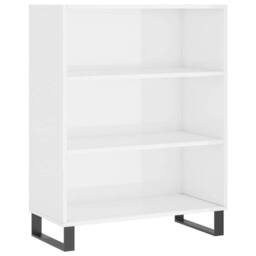 Berkfield Home Shelf Cabinet High Gloss White 69.5x32.5x90 cm Engineered Wood - thumbnail 1