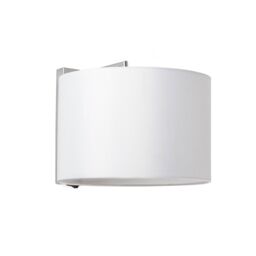 Netlighting Sahara 1 Light Indoor Wall Light Chrome with White Shade E27