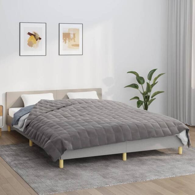 Berkfield Home Weighted Blanket Grey 200x200 cm 9 kg Fabric - image 1