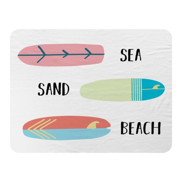 Benjamin Tate Design Sea Sand Surf Beach Blanket in Natural - Size: 120 cm x 150 cm - image 1