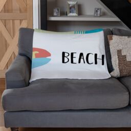 Benjamin Tate Design Sea Sand Surf Beach Blanket in Natural - Size: 120 cm x 150 cm - thumbnail 2