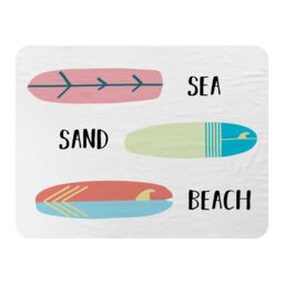 Benjamin Tate Design Sea Sand Surf Beach Blanket in Natural - Size: 120 cm x 150 cm - thumbnail 1