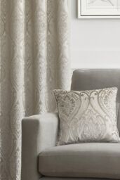 Curtina 'Chateau' Jacquard Filled Cushion in Natural - Size: 43 cm x 43 cm - thumbnail 2