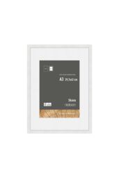 nielsen Skava A3 Wooden Picture Frame With A4 Mount & Glass Front in White - thumbnail 1