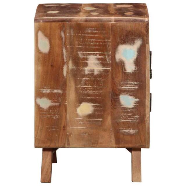 Berkfield Home Stylish Bedside Cabinet 40x32x46 cm Solid Wood Reclaimed - Size: 40 x 32 x 46 cm - image 1