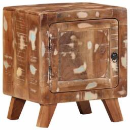 Berkfield Home Stylish Bedside Cabinet 40x32x46 cm Solid Wood Reclaimed - Size: 40 x 32 x 46 cm - thumbnail 2
