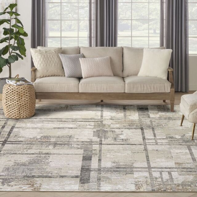 The Rug Shop UK Multi Modern Abstract Latex Back Polyester Area Rug - Size: 240 cm x 300 cm - image 1