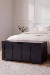Home Discount Vida Designs Storage Ottoman Spacious Storage Space-saving Design in Black - thumbnail 1