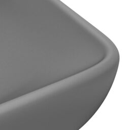 Berkfield Home Luxury Basin Rectangular Matt Dark Grey 71x38 cm Ceramic - thumbnail 5