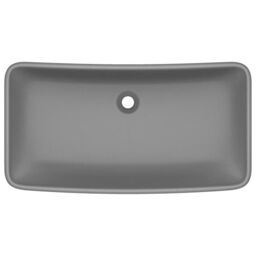 Berkfield Home Luxury Basin Rectangular Matt Dark Grey 71x38 cm Ceramic - thumbnail 3