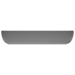 Berkfield Home Luxury Basin Rectangular Matt Dark Grey 71x38 cm Ceramic - thumbnail 4