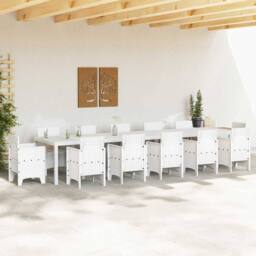 Berkfield Home Garden Table White 400x100x73 cm Poly Rattan - Size: 400 x 100 x 73 cm - thumbnail 1