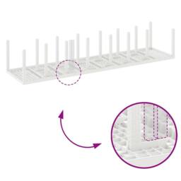 Berkfield Home Garden Table White 400x100x73 cm Poly Rattan - Size: 400 x 100 x 73 cm - thumbnail 9