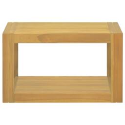 Berkfield Home Wall-mounted Bathroom Cabinet 60x45x35 cm Solid Wood Teak in Brown - Size: 60 x 45 x 35 cm