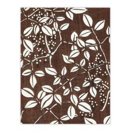 "Artery8 Tree Branch Leaf Pattern Retro Japan Wall Art Print Bijutsukai in Brown - Size: W24"" x H32""" - thumbnail 1
