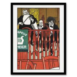 "Artery8 Salon Orchestra Meier Musicians Moriz Jung Framed Wall Art Print - Size: W12"" x H16""" - thumbnail 1