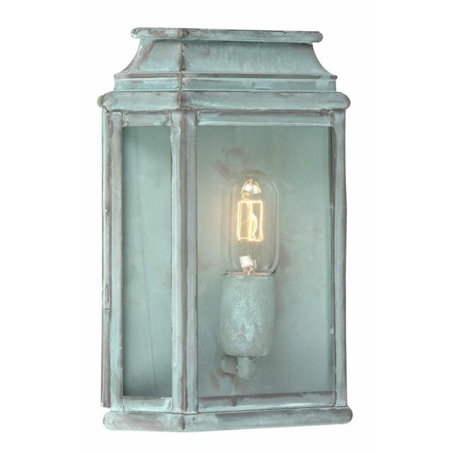Netlighting St Martins 1 Light Outdoor Wall Lantern Light Verdigris IP44 E27 in Green - image 1