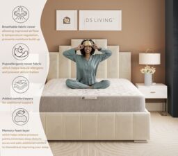 DS Living Haven Medium Memory Spring Essentials Mattress in Grey - Size: Super King - thumbnail 7