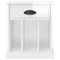 Berkfield Home Elegant Bedside Cabinets 2 pcs High Gloss White 43x36x50 cm - Size: 43 x 36 x 50 cm - thumbnail 8