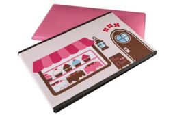Orsina Cake Shop Design Storage Box & Seat, Easy to Maintain Children Bedroom Seat, Adjustable Playroom Accessories in Pink - thumbnail 2