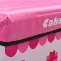 Orsina Cake Shop Design Storage Box & Seat, Easy to Maintain Children Bedroom Seat, Adjustable Playroom Accessories in Pink - thumbnail 4
