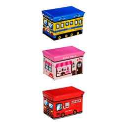 Orsina Cake Shop Design Storage Box & Seat, Easy to Maintain Children Bedroom Seat, Adjustable Playroom Accessories in Pink - thumbnail 5