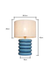 BHS Lighting Florence Flump Table Lamp in Blue - thumbnail 5