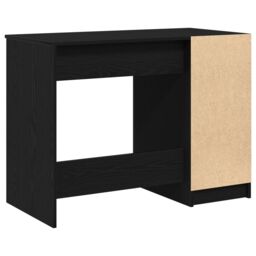 Berkfield Home Black Oak Desk - 100x50x75 cm - Made of Engineered Wood - Size: 100 x 50 x 75 cm - thumbnail 6