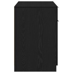 Berkfield Home Black Oak Desk - 100x50x75 cm - Made of Engineered Wood - Size: 100 x 50 x 75 cm - thumbnail 8