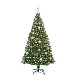 Berkfield Home Artificial Christmas Tree with 300 LEDs with Stand Green 180 cm - thumbnail 3
