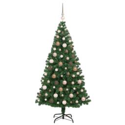 Berkfield Home Artificial Christmas Tree with 300 LEDs with Stand Green 180 cm - thumbnail 4