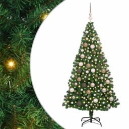 Berkfield Home Artificial Christmas Tree with 300 LEDs with Stand Green 180 cm - thumbnail 2