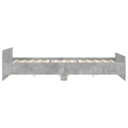 Berkfield Home Bed Frame with Headboard with Footboard Concrete Grey 180x200 cm Super King - thumbnail 5