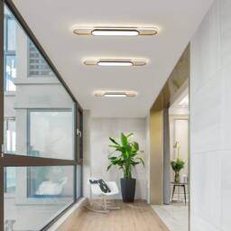 Garwarm Flush Mount Dimmable Acrylic LED Ceiling Lamp with Remote Control in Gold - thumbnail 2